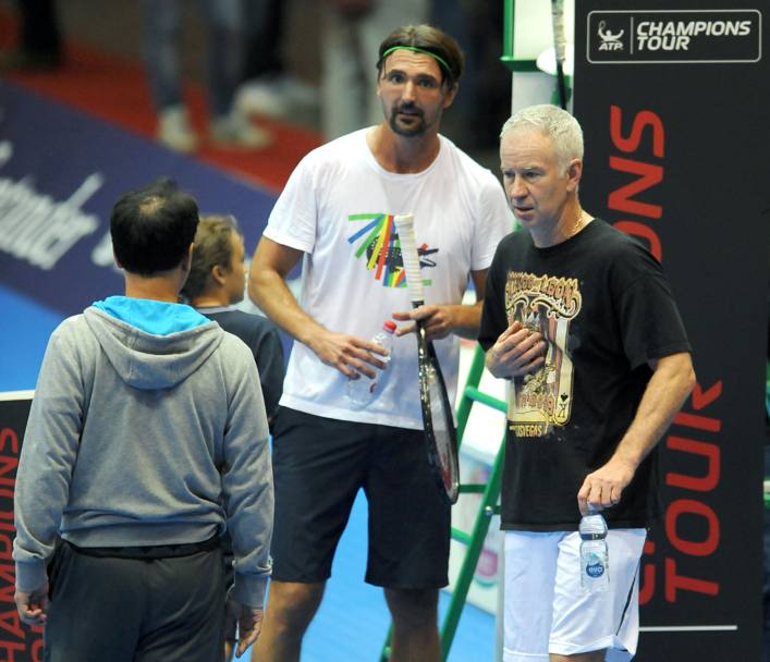 McEnroe insieme a Ivanisevic e Chang. Pegaso News
